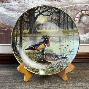 Vintage Knowles Wood Duck Scene Plate Bart Jerner 1987